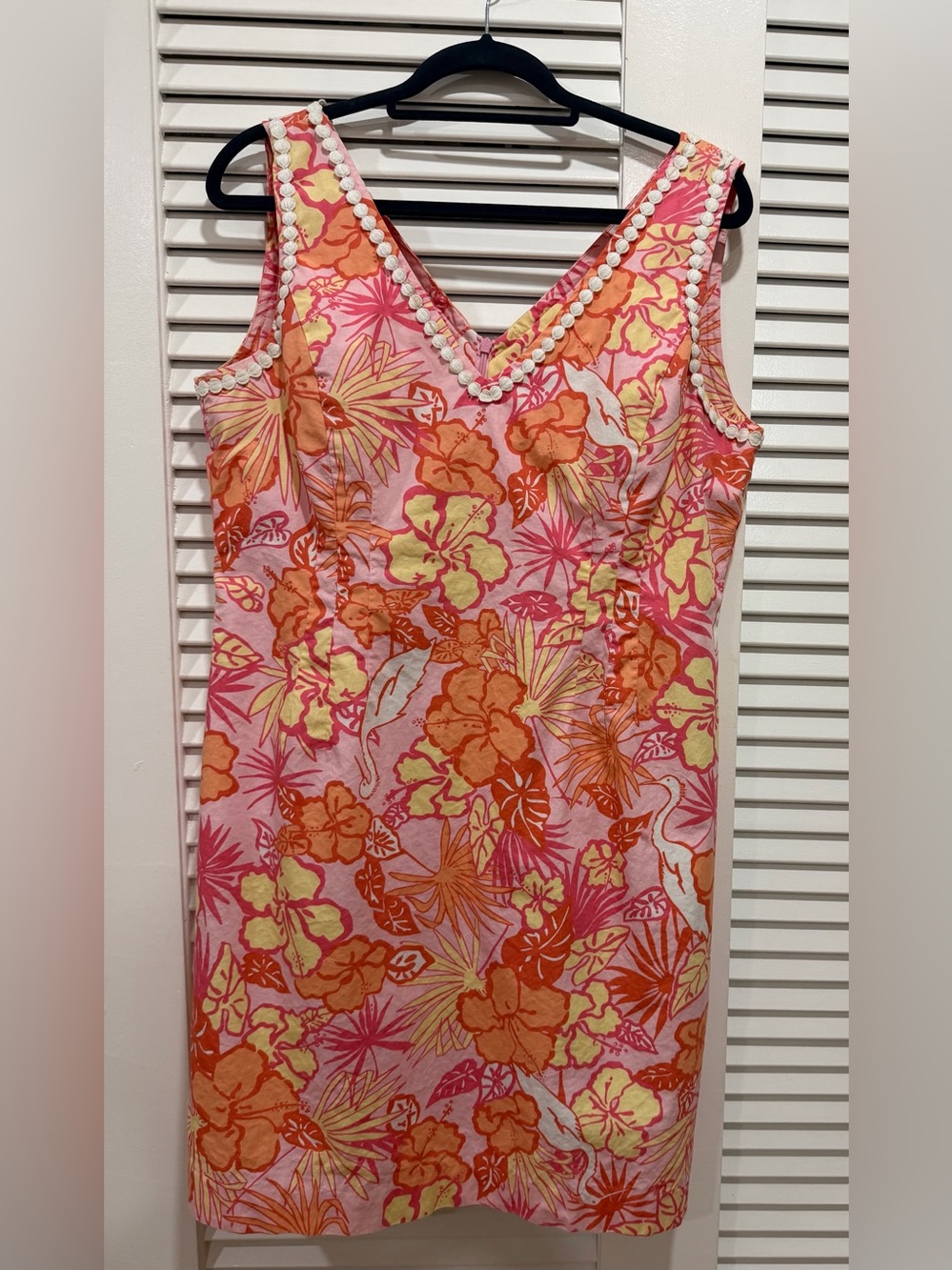 Lilly Pulitzer Pink, Orange & Yellow Floral Shift Dress